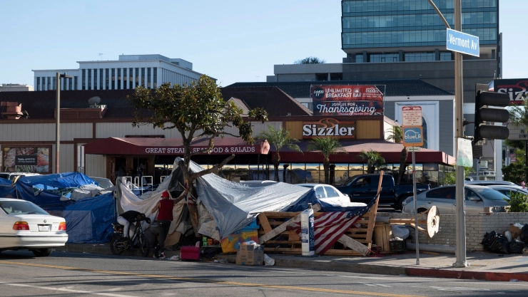 Personas sin hogar en el centro de Los &Aacute;ngeles