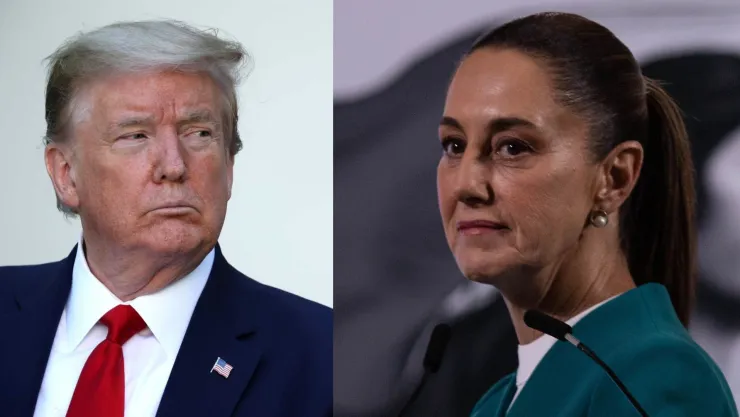 El presidente de Estados Unidos, Donald Trump, y la líder de México, Claudia Sheinbaum.