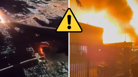 El estallido iluminó la noche y generó importantes daños materiales