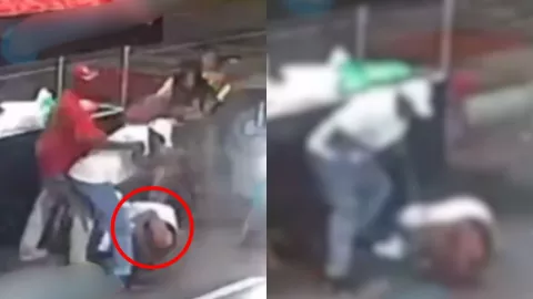 VIDEO | Sujeto machetea a su ex pareja en pleno puesto callejero tras ser rechazado; la atacó frente su familia