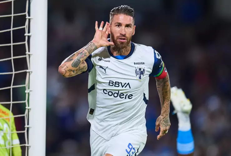 Sergio Ramos festejan gol con Rayados