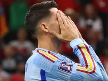 Álvaro Morata incrédulo por el empate