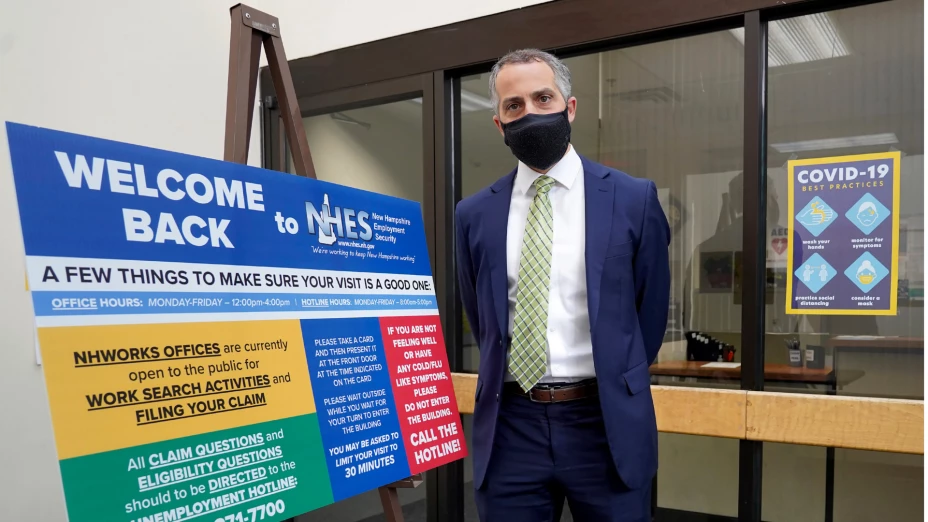 Funcionario en un centro de empleo de Nueva Hampshire