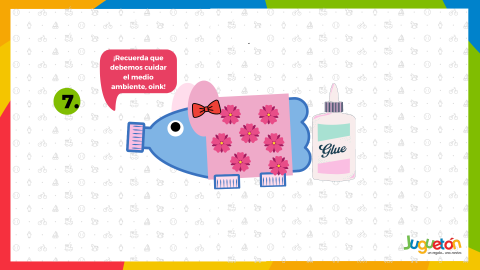 Manitas a la obra alcancía de cerdito paso 7