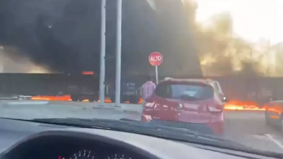 Fuertes imágenes Tren embiste a pipa en Aguascalientes