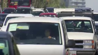 Tráfico en la vía atlixcáyotl por obras