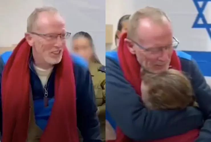 Niña se reencuentra con su papá tras haber sido rehén de Hamás