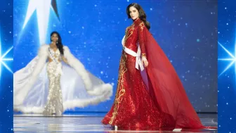 vestido rojo fatima bosch miss universo 2025