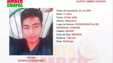 Oscar González Alerta Amber Chiapas