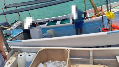 Así fue el DECOMISO de producto marino en Telchac Puerto