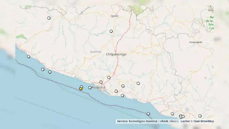 Sismos reportados el día de hoy en Guerrero