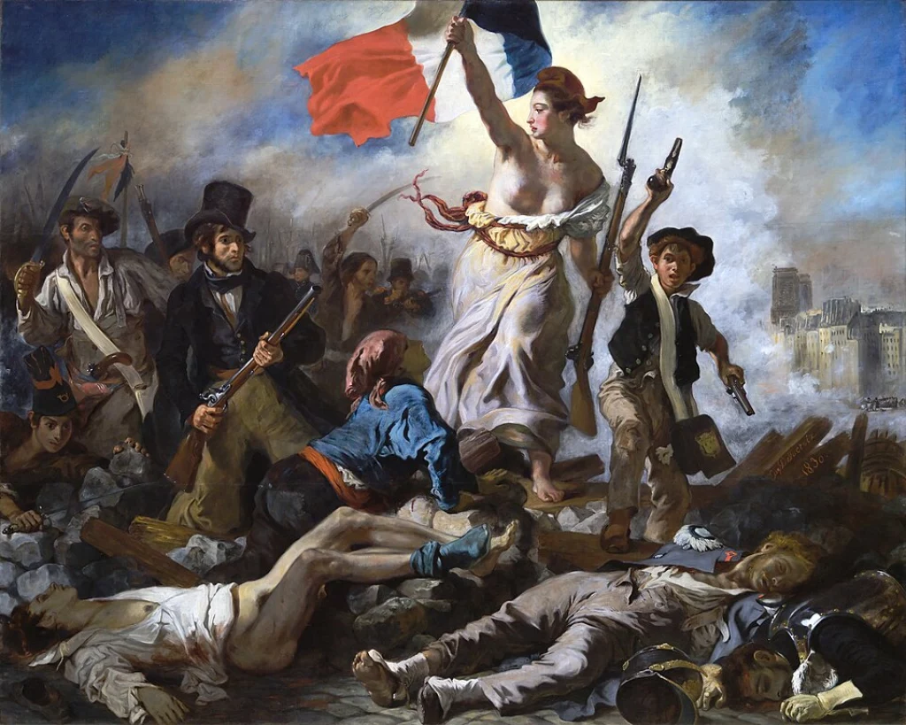 Eugène Delacroix, La Libertad guiando al pueblo, 1830.