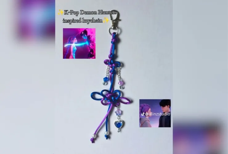 K-Pop Demon Hunters 3 llaveros e identificadores de mochila de HUNTRX para hacer en casa