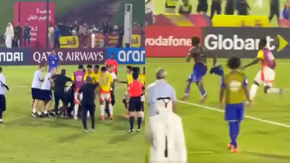 Trifulca en el Colombia vs Francia del Mundial Sub 17