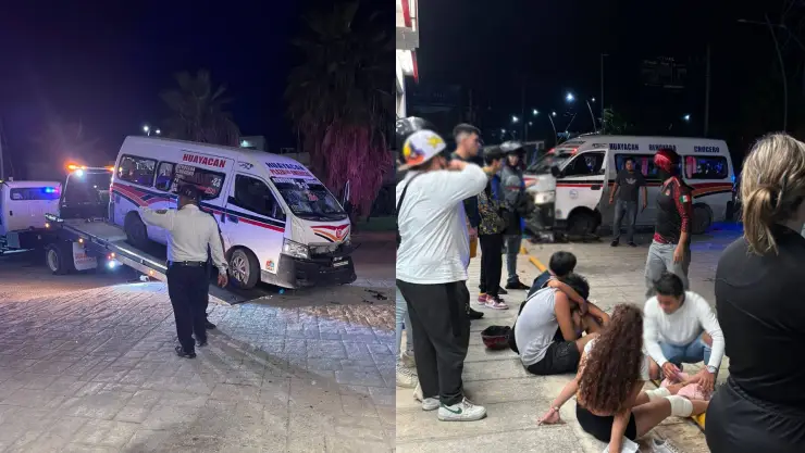 ÚLTIMA HORA: ¡Fuerte accidente! Combi arrolla a conductor en la Av. Huayacán en Cancún; hay daños materiales