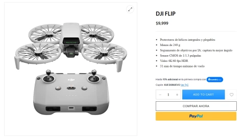 El dron Dji Flip figura con un precio competitivo