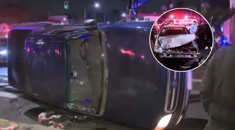 Accidente en la Venustiano Carranza, CDMX: Choque y volcadura deja 5 heridos; hay menores de edad