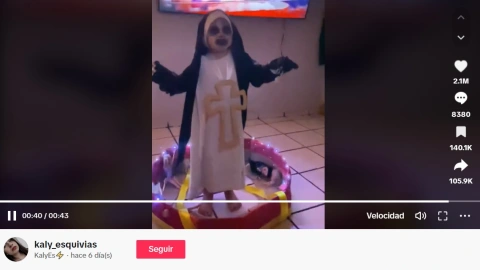 El video de la niña disfrazada de “La Monja de la feria” ya inspiró a otros