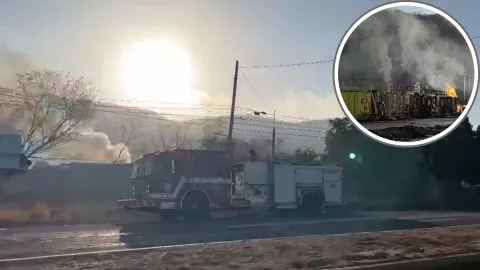 Incendio en bodega de diésel en Culiacán