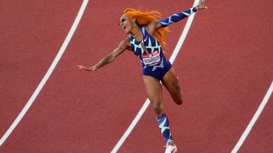 Sha’Carri Richardson 100 metros femeninos 19 de junio de 2021 AP Foto Charlie Riedel.jpg