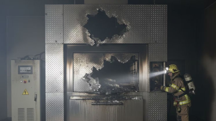 incendio horno crematorio