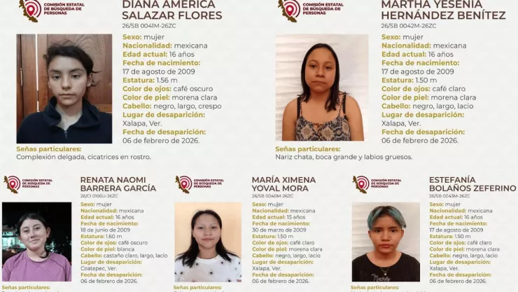 Desaparecen cinco menores de edad en Xalapa y Coatepec