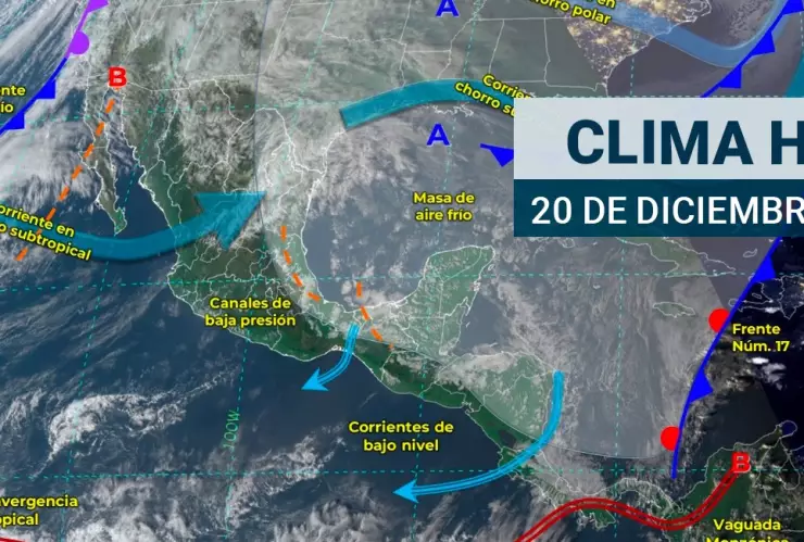 Clima en México hoy 20 de diciembre de 2023