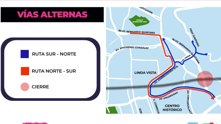 Vías alternas Bernardo Quintana Querétaro
