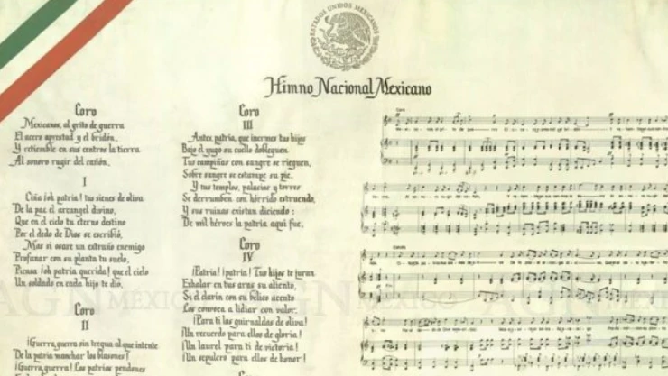 Himno Nacional Mexicano estrofas prohibidas cuáles son multa