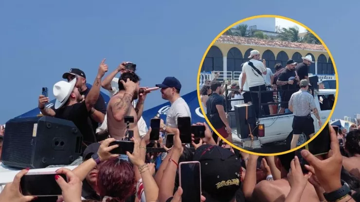 Grupo Frontera aparece cantando en las playas de Veracruz
