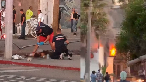Incendio en un local por un incendio en Playas de Tijuana
