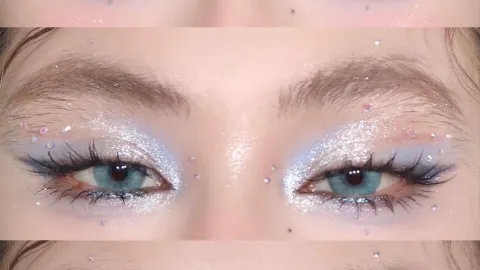 Maquillaje con sombras efecto polvo de luna para ojos pequeños