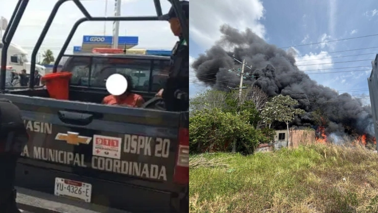 Incendio en Kanasín genera movilización policiaca hoy; hay un detenido