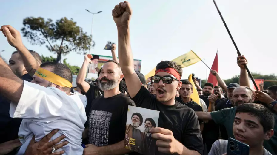 Simpatizantes de Hezbollah en Beirut, Líbano.