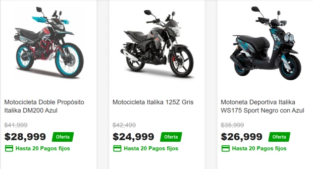 Descuentos y promociones en motocicletas