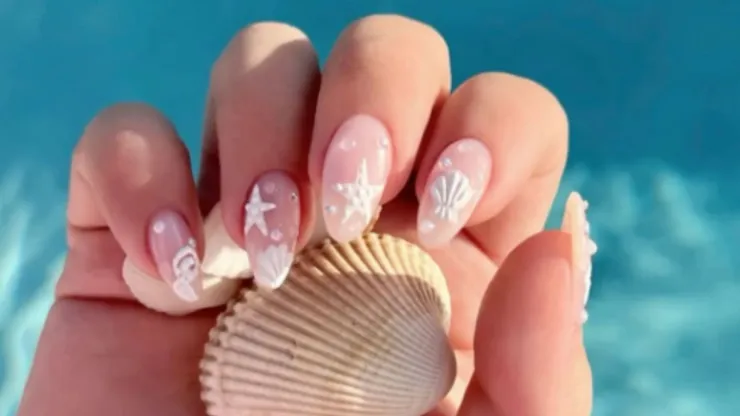 estrellas de mar diseños de uñas para semana santa