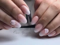 Uñas rosa empolvado