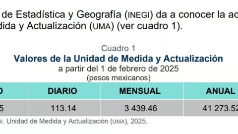 Esto pagarás por cada UMA durante 2025 en México