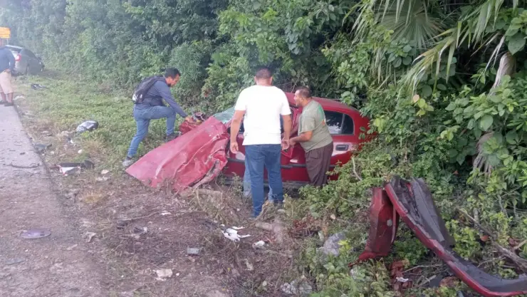 Se registra accidente vehicular en la Carretera 180