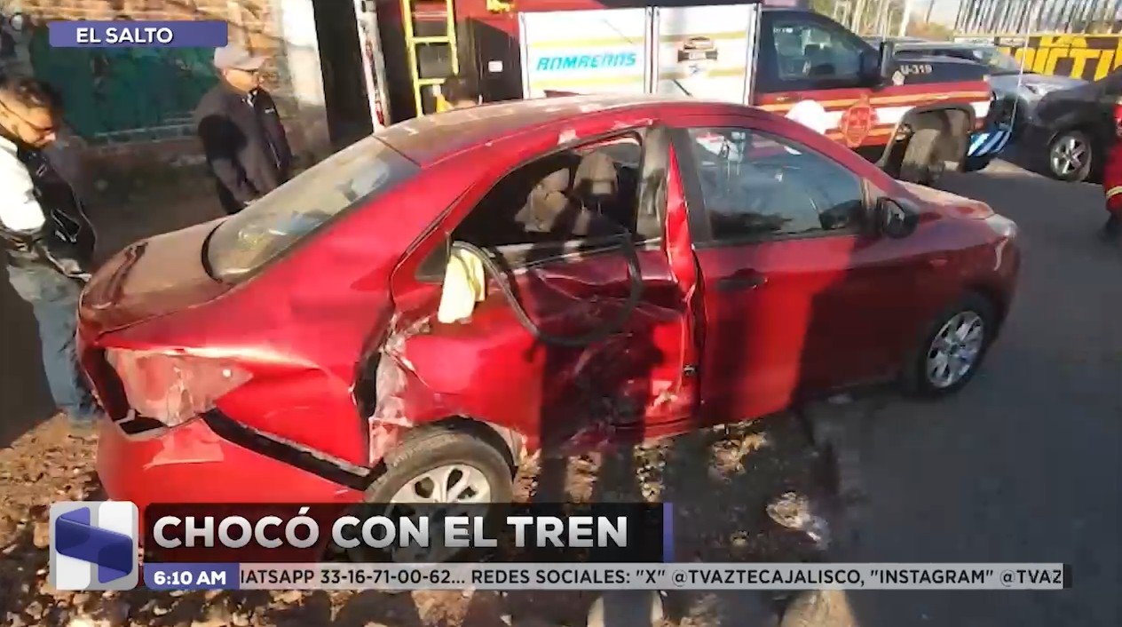 Conductor resulta lesionado al intentar ganarle el paso al ferrocarril ...
