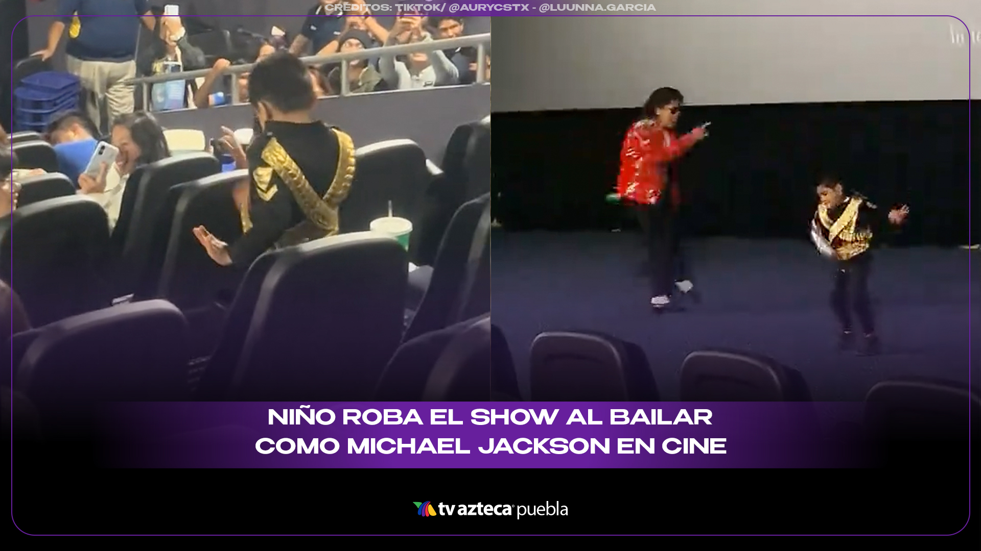 Niño roba el show al bailar como Michael Jackson en cine y se vuelve viral