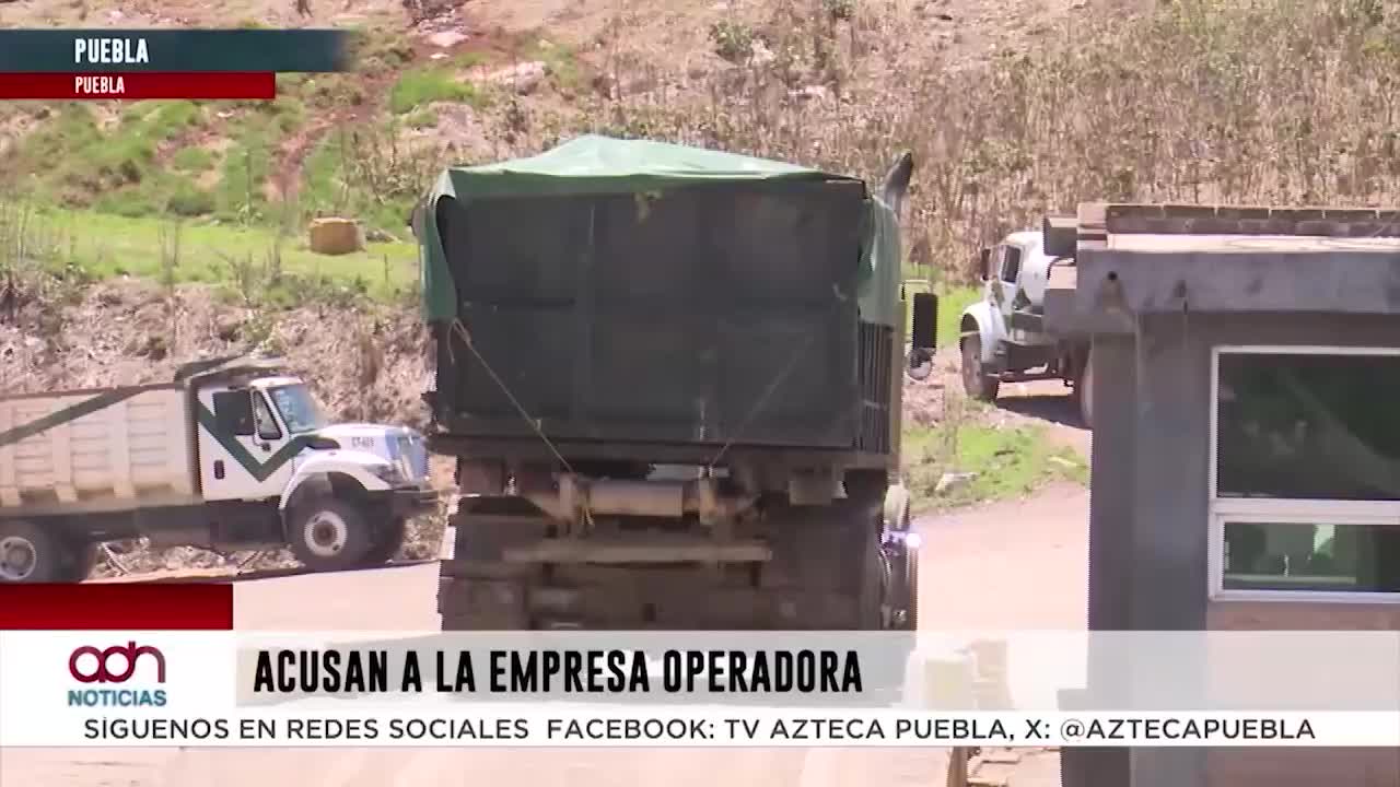Activistas y vecinos protestan en Puebla contra relleno sanitario de Chiltepeque