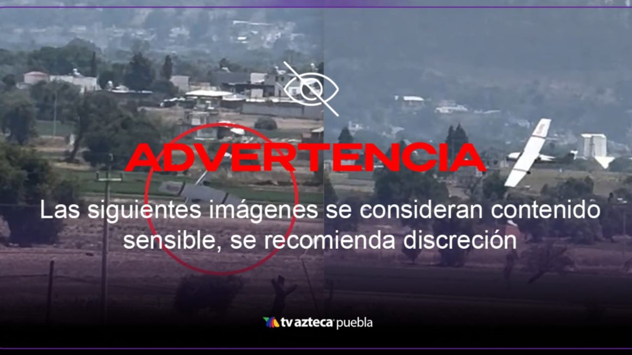 Identifican a víctimas del impacto de avioneta en Huejotzingo hoy; 3 murieron