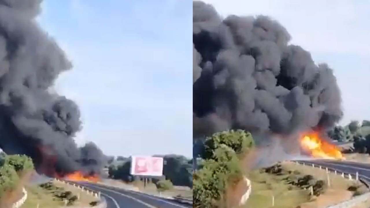Incendio por accidente provoca cierre de la autopista Tlaxcala-Puebla ...