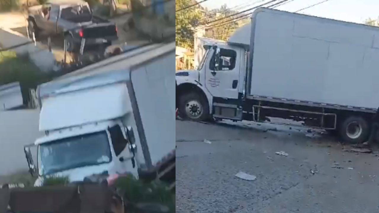 VIDEO Tráiler se queda sin frenos en Vista Encantada en Tijuana este