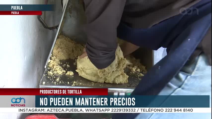 Tortilla podría subir de precio en Puebla