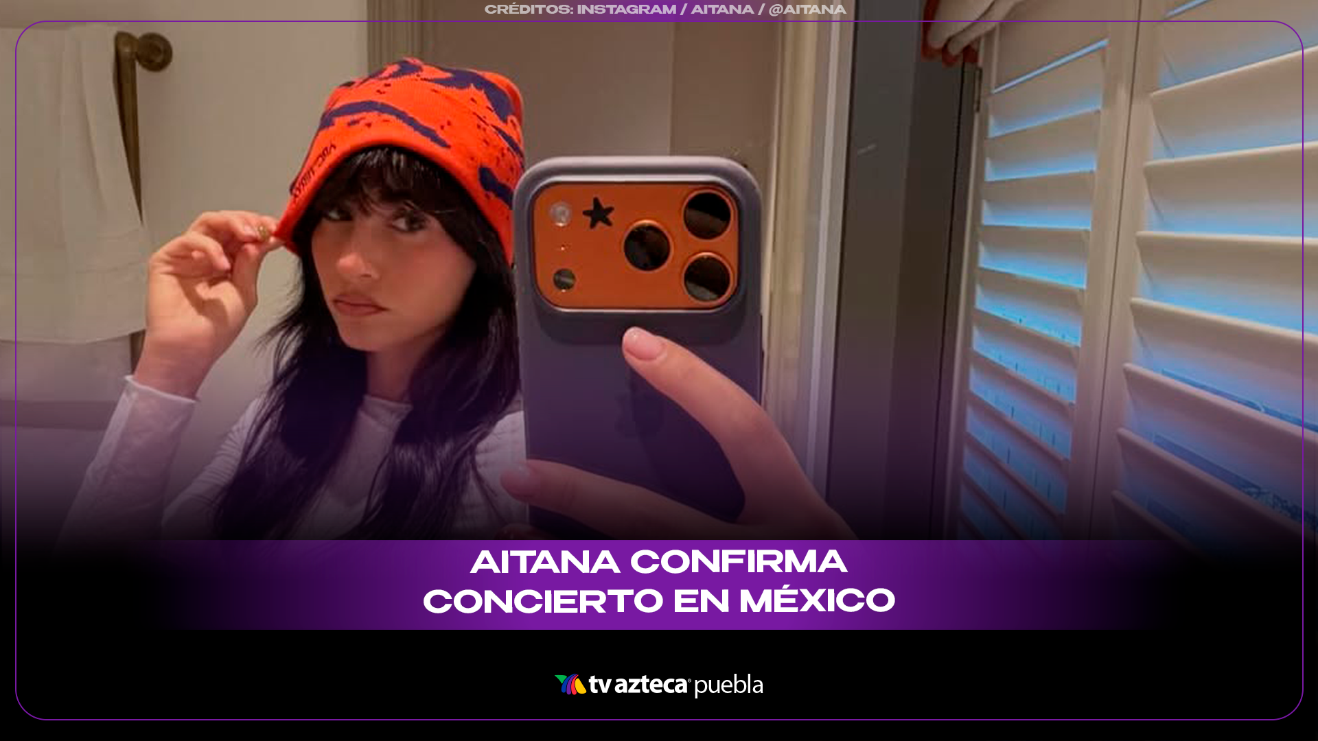 Aitana anuncia gira 2026 y confirma concierto en Puebla.