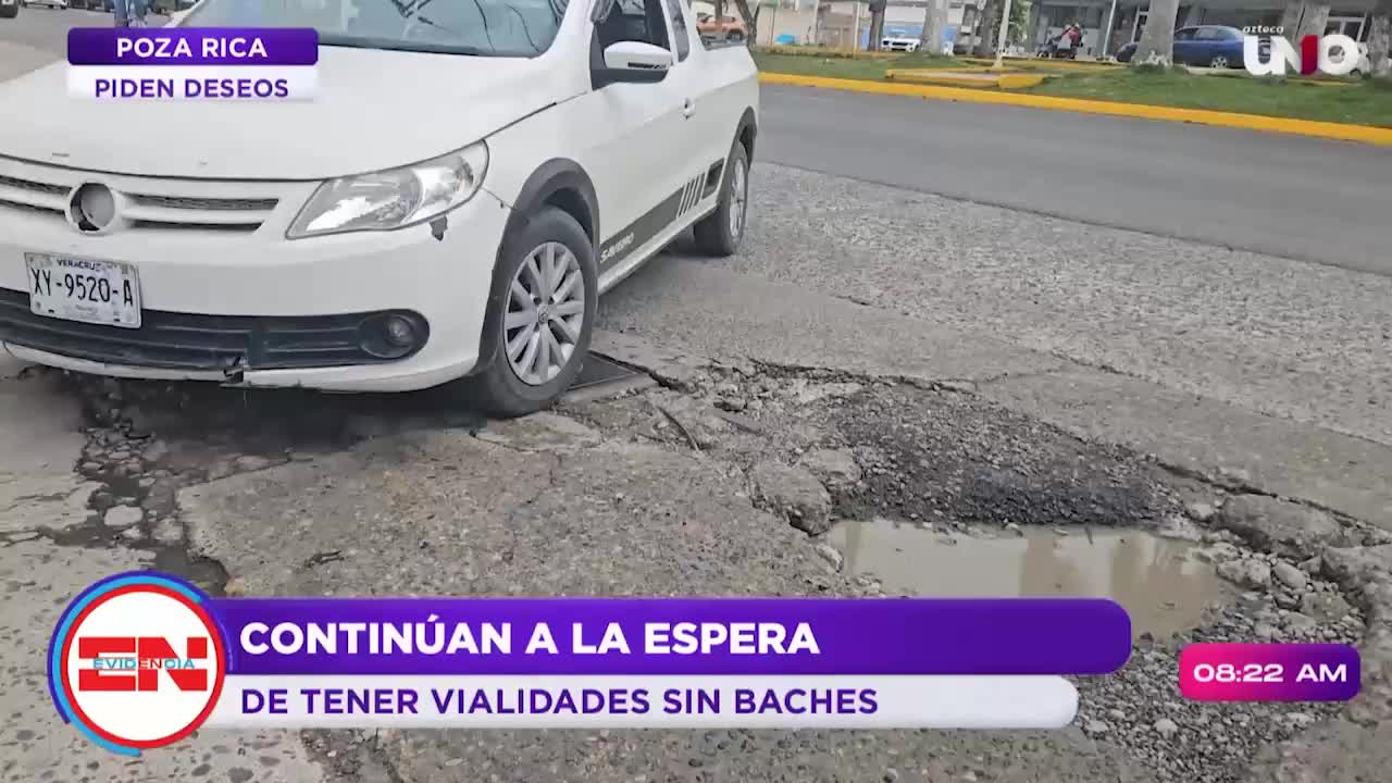 Enorme bache en Poza Rica pone en riesgo suspensión de automovilístas