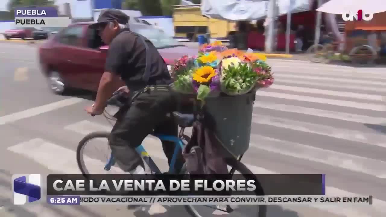 Cae la venta de flores durante la primavera en Puebla