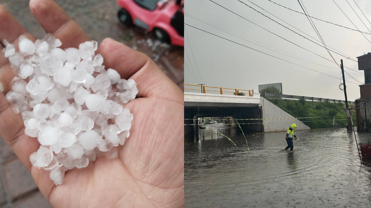 Fuerte granizada cubre de blanco varios municipios de Puebla y deja daños hoy sábado